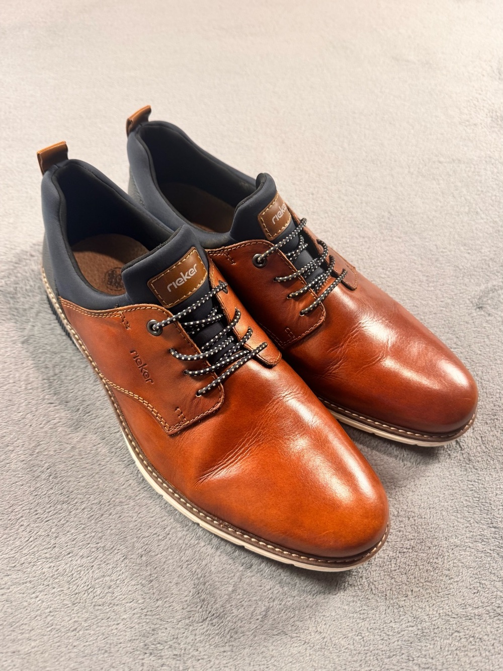 Rieker Men's Dustin Brown Leather Slip-Ons